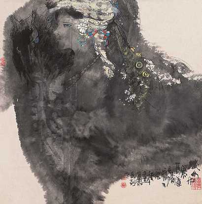 关玉良 人物 立轴